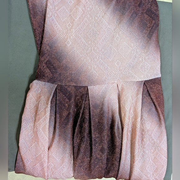 NWT LulaRoe Elegant Amelia Dress Rose Gold Diamond Pattern Pink/Plum Ombré L - Picture 4 of 11